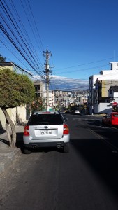 Looking down the street from our casa/home. 
