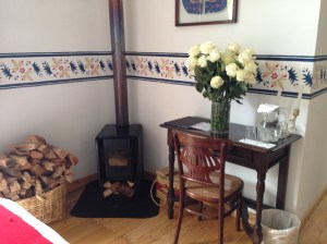 Not Only a Fireplace but 2 Dozen Roses! Ecuador is a huge exporter of roses. 