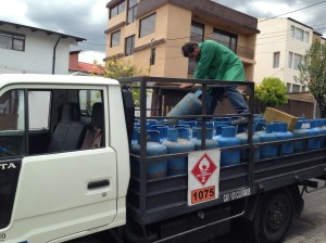 The Gasman Getting us a New Tank.
