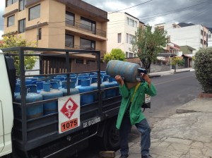 Notice the Foam Pad on His Shoulder and the Wood Block by the Tire?