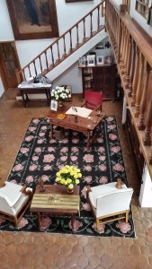 This Library is One of the Sitting Rooms Available.